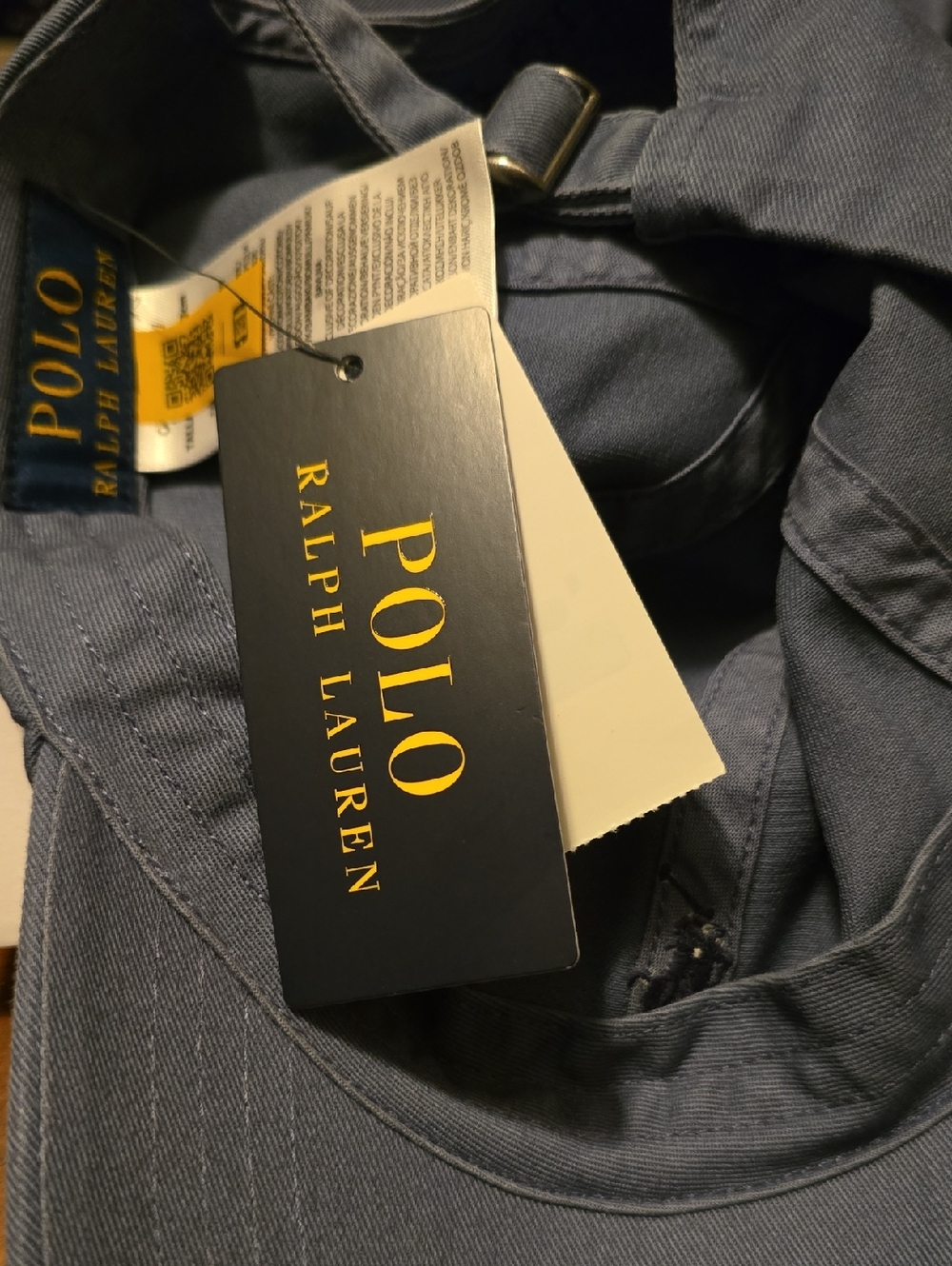 Polo Ralph Lauren Classic Chino Cap with Embroidered Blue Logo - Picture 4 of 4